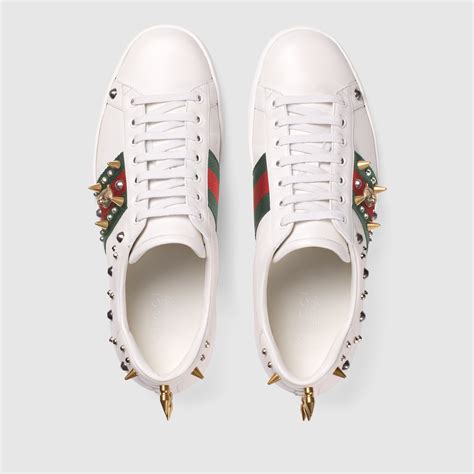 mens gucci studded sneakers|gucci ace sneakers men's.